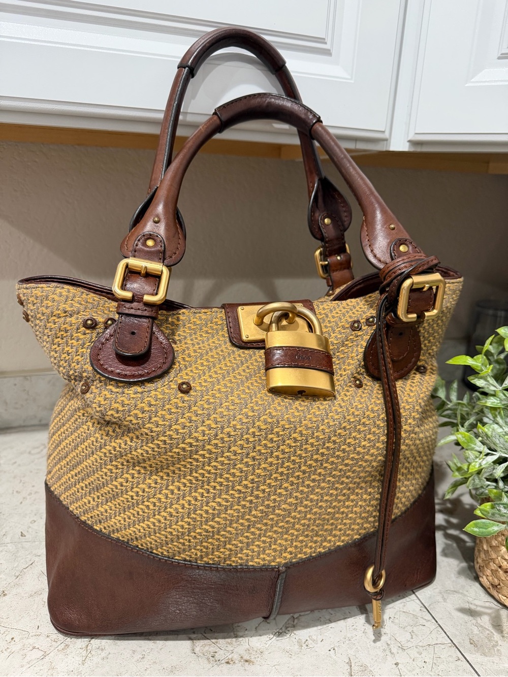 Chloe Paddington Tote with Lock & Key